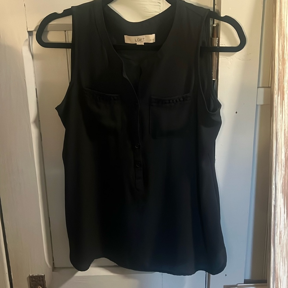 LOFT Small Petite black top NWOT
